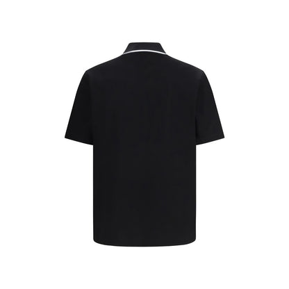 Ferragamo Black Cotton Polo Shirt