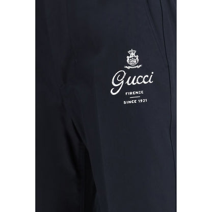 Gucci Blue Cotton Casual Pants