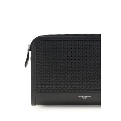 Dolce & Gabbana Black Calf Leather Bos Taurus Accessories