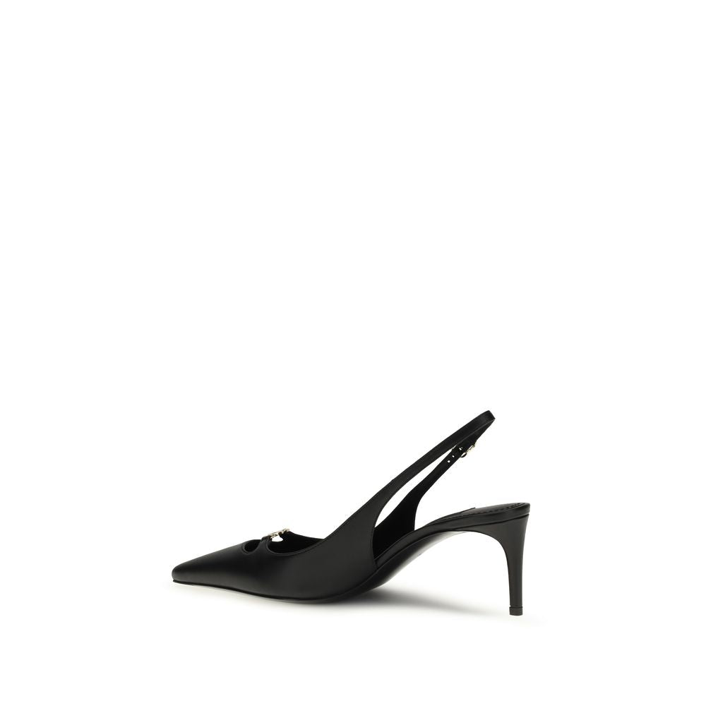 Dolce & Gabbana Black Calf Leather Bos Taurus High Heel Pumps