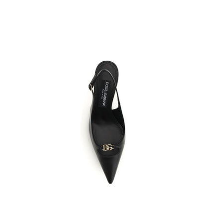 Dolce & Gabbana Black Calf Leather Bos Taurus High Heel Pumps
