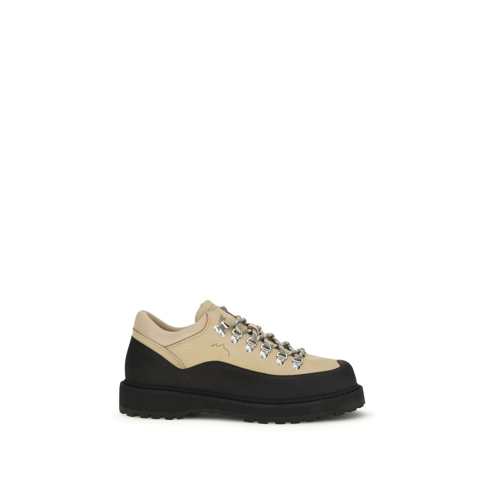 Diemme Beige Calf Leather Bos Taurus Lace-Up Boots