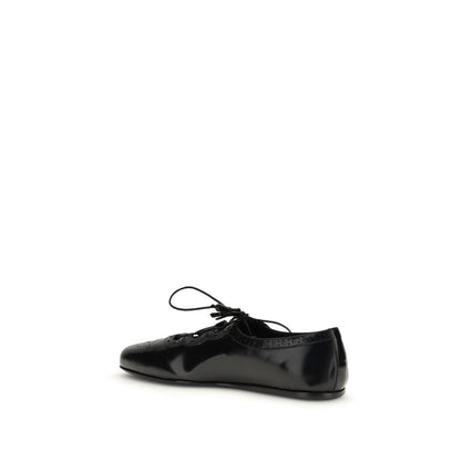 Church's Black Calf Leather Bos Taurus Ballet Flats
