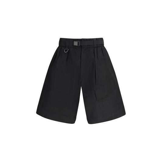 Y-3 Black Cotton Bermuda Shorts