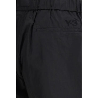 Y-3 Black Cotton Bermuda Shorts