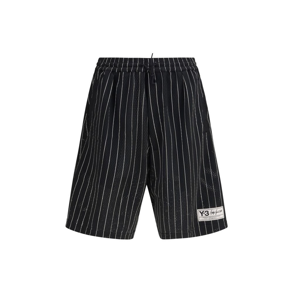 Y-3 Black Polyester Bermuda Shorts