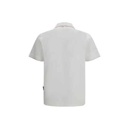 MooRER White Cotton Polo Shirt