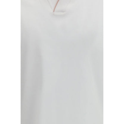 MooRER White Cotton Polo Shirt