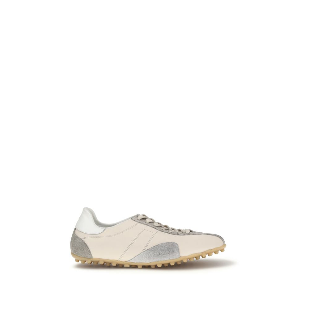 Maison Margiela Beige Calf Leather Bos Taurus Athletic Sneakers