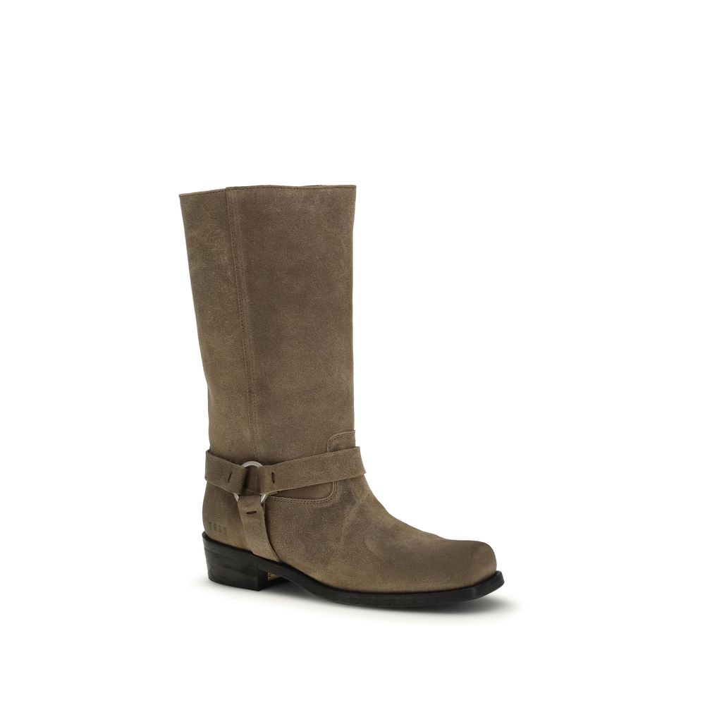 Golden Goose Beige Calf Leather Bos Taurus Lace-Up Boots