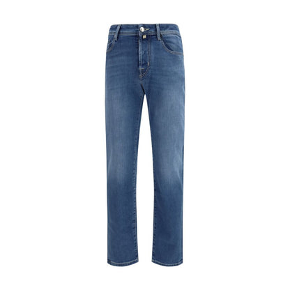 Jacob Cohen Blue Cotton Slim Fit Jeans