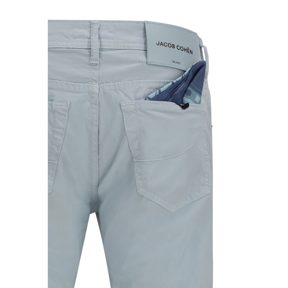 Jacob Cohen Blue Cotton Pants