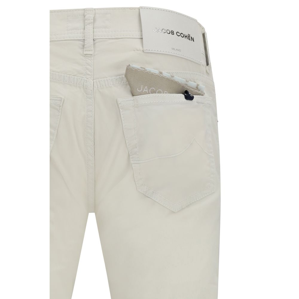 Jacob Cohen White Cotton Pants