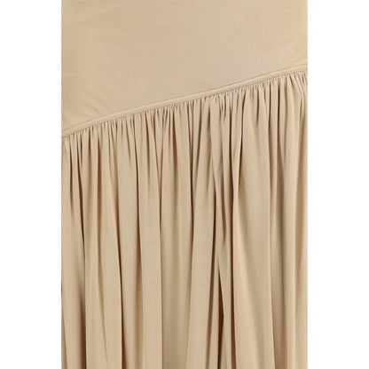 Ferragamo Beige Viscose Long Skirt