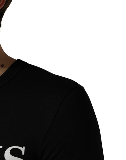 Dolce & Gabbana Black Italians Do It Better Camo Pocket Men T-shirt