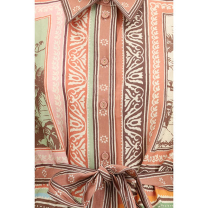 Alemais Multicolor Linen Casual Dress