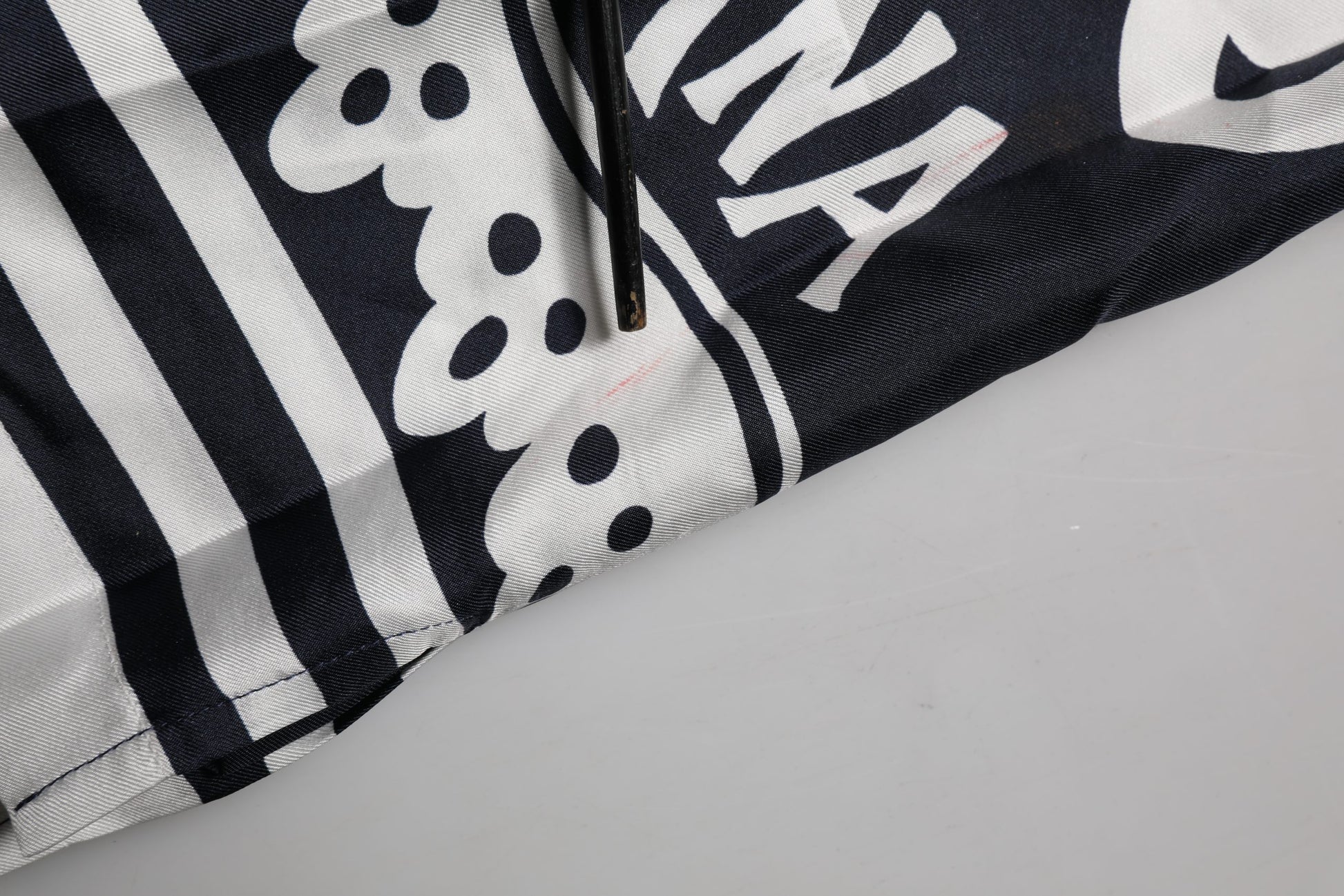 Dolce & Gabbana Black White Marina Print Silk Hawaii Shirt