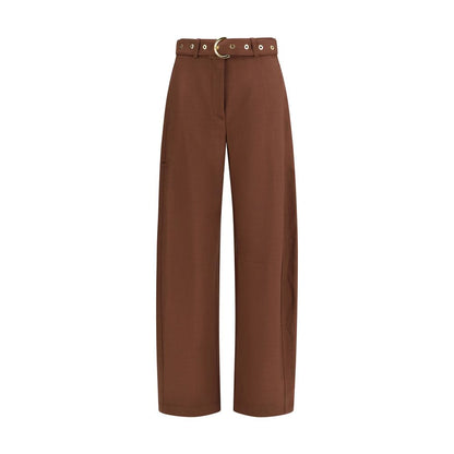 PINKO Brown Viscose Casual Pants