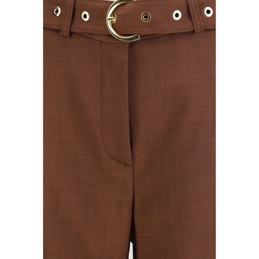 PINKO Brown Viscose Casual Pants