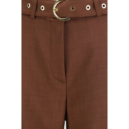 PINKO Brown Viscose Casual Pants