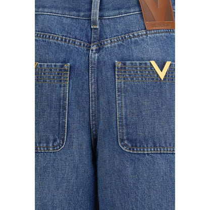Valentino Blue Cotton Jeans Denim