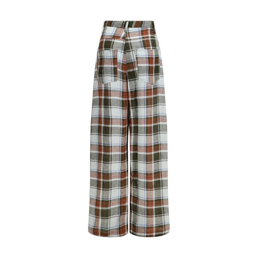 MARBELL Multicolor Linen Casual Pants