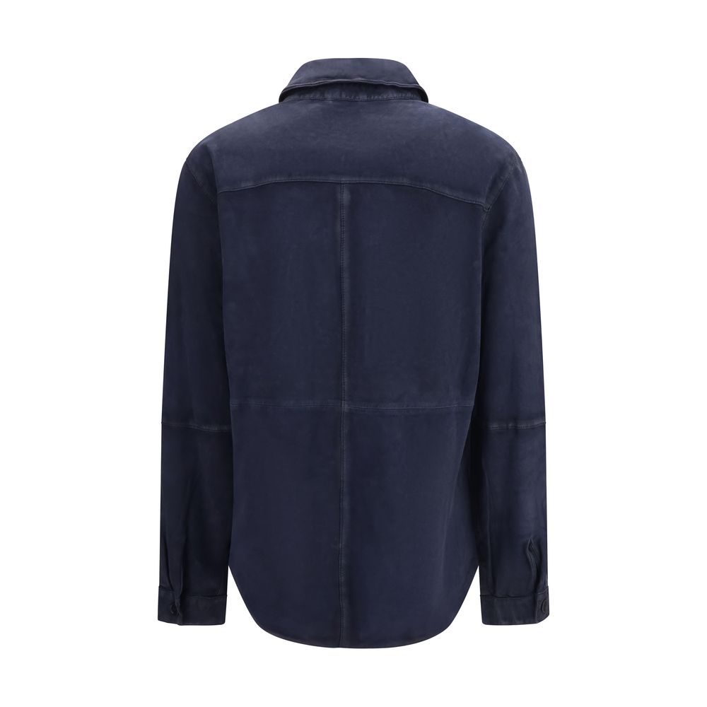 P.A.R.O.S.H. Blue Goatskin Dress Shirt