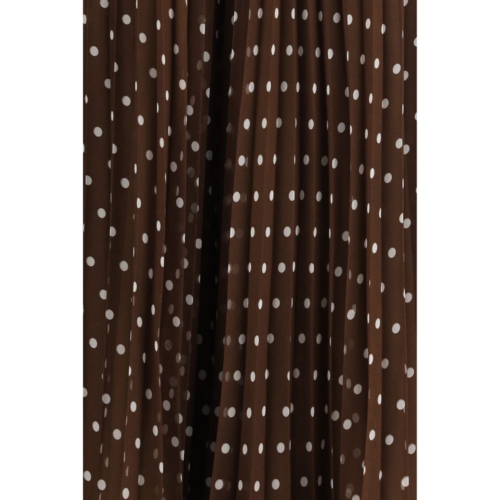 P.A.R.O.S.H. Brown Polyester Long Skirt