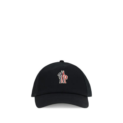 Moncler Grenoble Black Cotton Cap (Baseball Hat)
