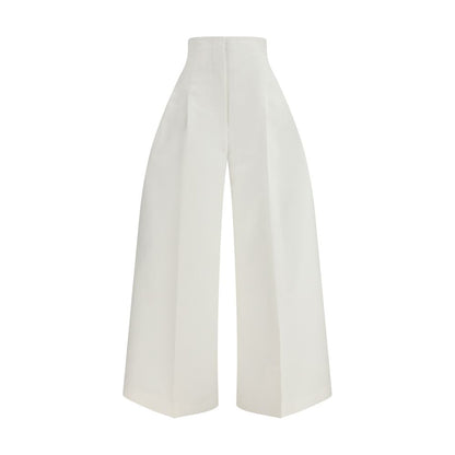 Jacquemus White Cotton Cropped Pants