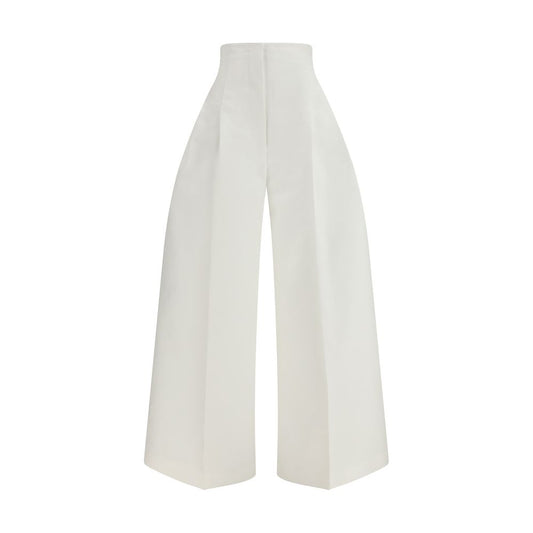 Jacquemus White Cotton Cropped Pants