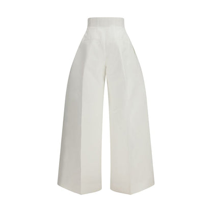 Jacquemus White Cotton Cropped Pants