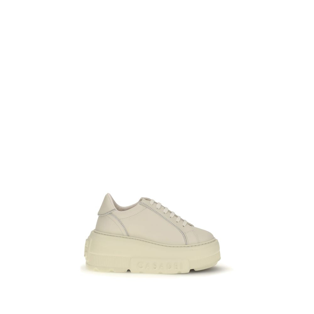 Casadei White Rubber Chunky Sneakers