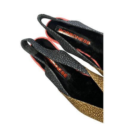 Borbonese Beige Leather Women Ballet Flat