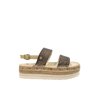 Borbonese Beige Fabric Sandal