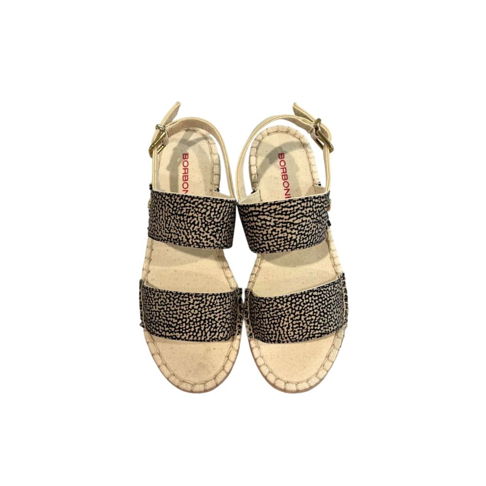 Borbonese Beige Fabric Sandal