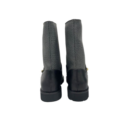 Borbonese Grey Leather Women Boot