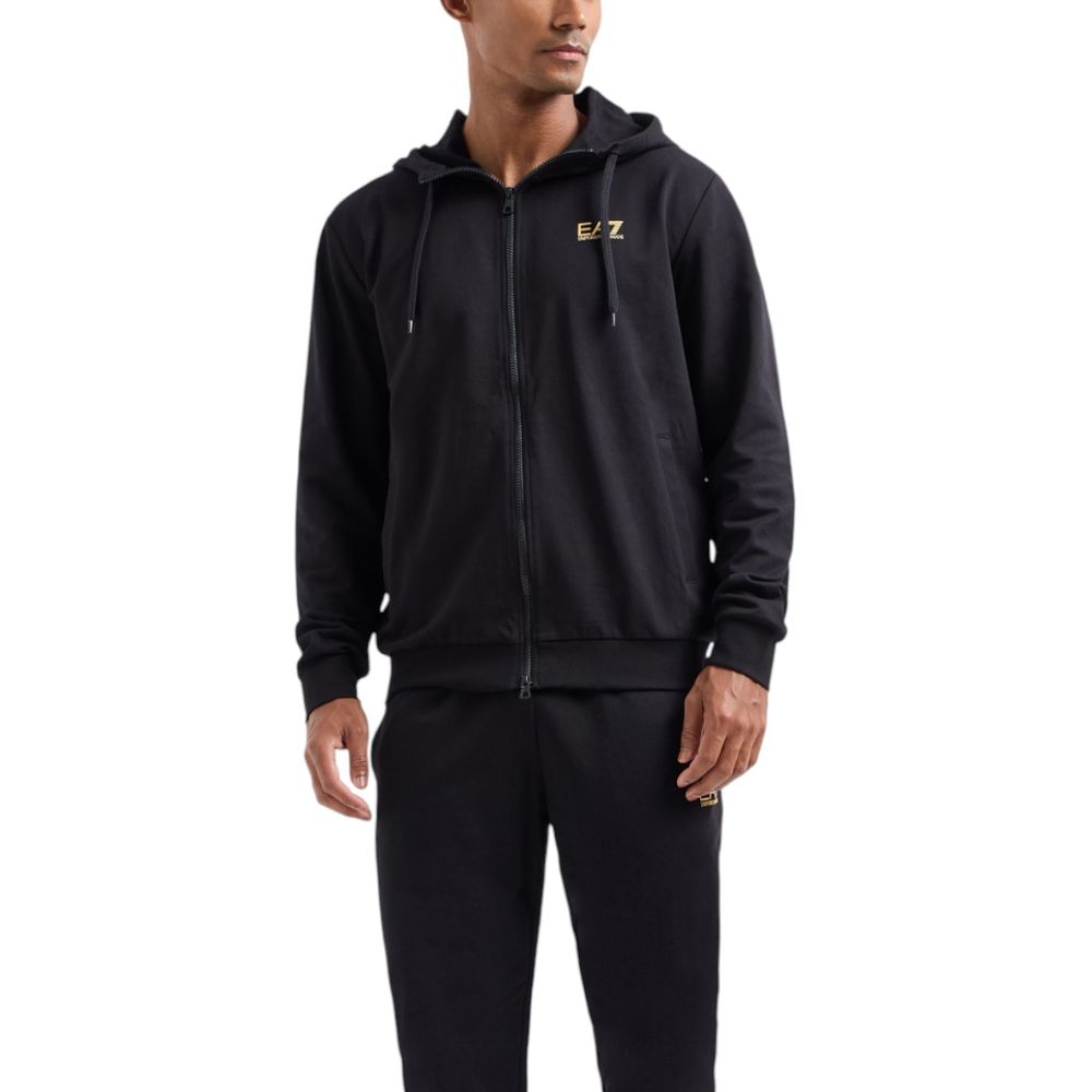 EA7 Emporio Armani Black Cotton Sweatsuit