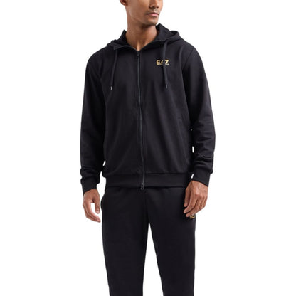 EA7 Emporio Armani Black Cotton Sweatsuit
