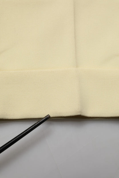 Ganni Yellow High Waisted Straight Pleated Trouser Pants
