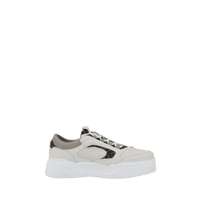 Fendi White Calf Leather Bos Taurus Low Top Sneakers