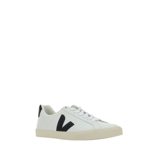 Veja White Calf Leather Bos Taurus Low Top Sneakers