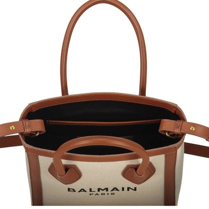 Balmain Brown Cotton Tote Bag