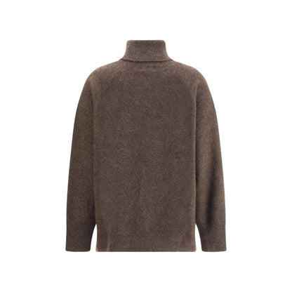 P.A.R.O.S.H. Brown Horsehair Turtleneck