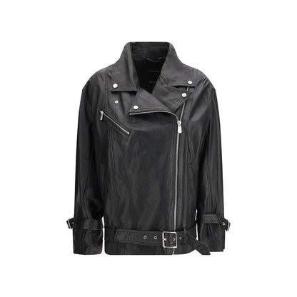PINKO Black Leather Jacket