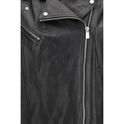 PINKO Black Leather Jacket