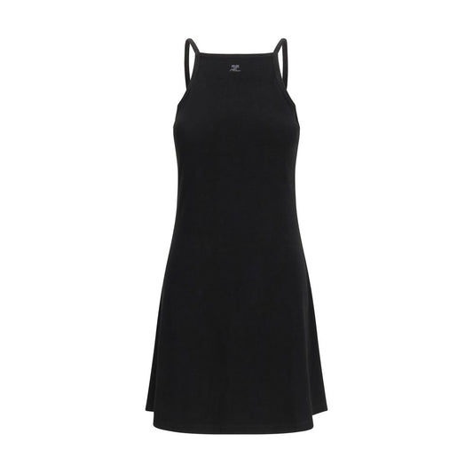 Courrèges Black Viscose Casual Dress