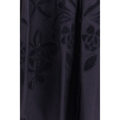 Forte_Forte Blue Cotton Pattern Shirt