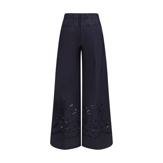 Forte_Forte Blue Cotton Casual Pants