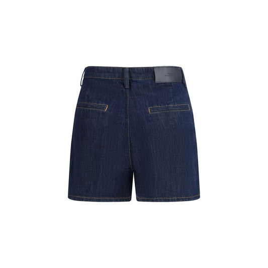 7FOR Blue Cotton Bermuda Shorts